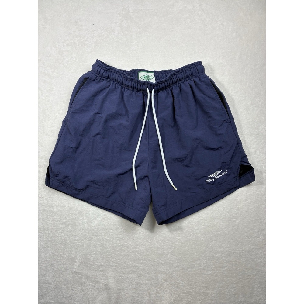 HMDD Shorts Mens Medium Blue Track Nylon Shorts